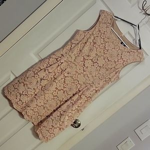 Vince Camuto blush lace dress